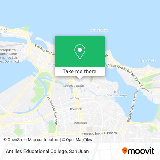 Mapa de Antilles Educational College