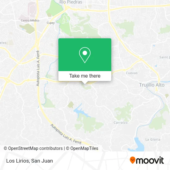 Los Lirios map