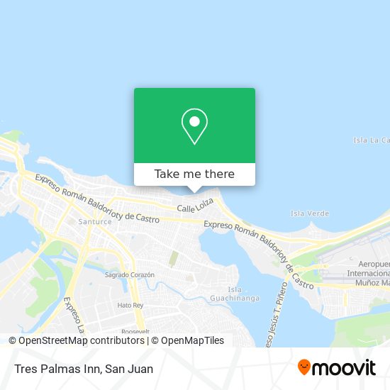 Tres Palmas Inn map