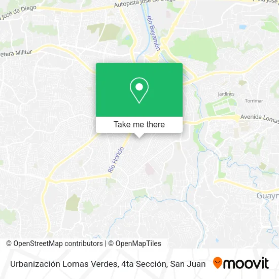 Mapa de Urbanización Lomas Verdes, 4ta Sección