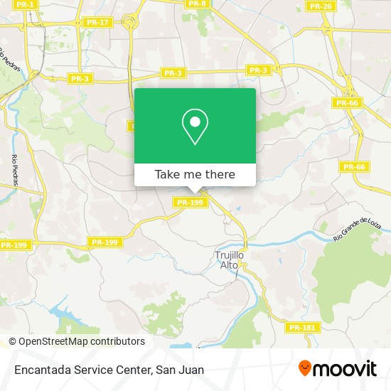 Encantada Service Center map