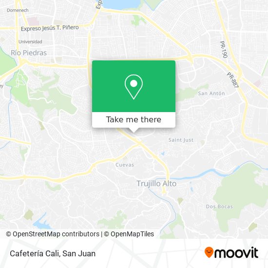 Cafetería Cali map