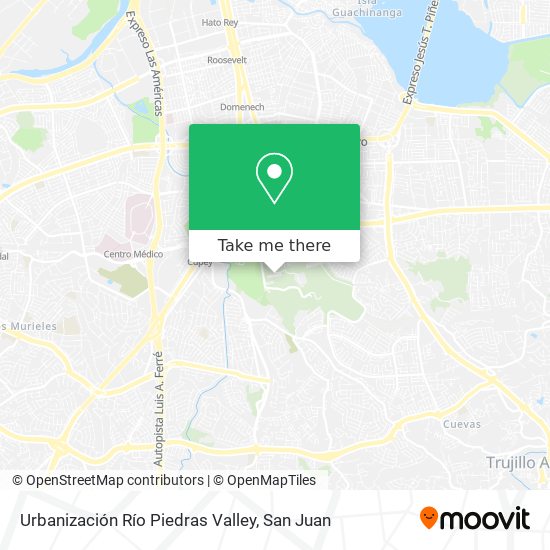 Urbanización Río Piedras Valley map