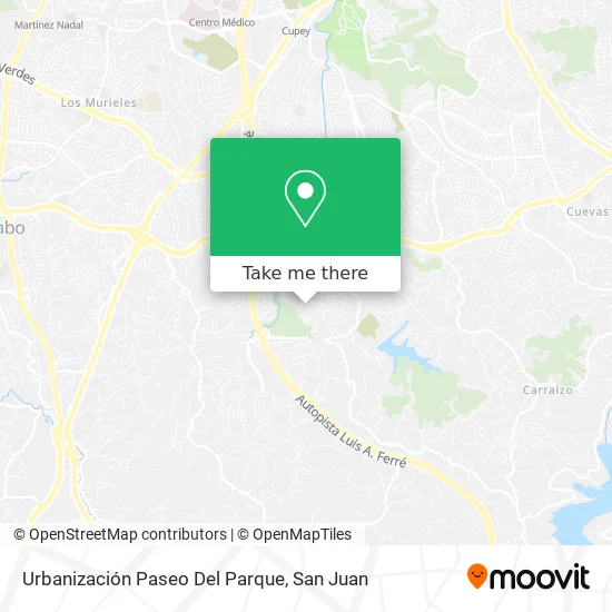 Mapa de Urbanización Paseo Del Parque