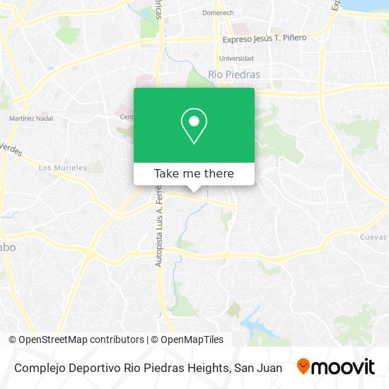 Complejo Deportivo Rio Piedras Heights map