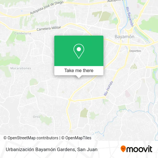Urbanización Bayamón Gardens map