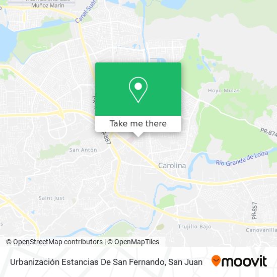 Urbanización Estancias De San Fernando map