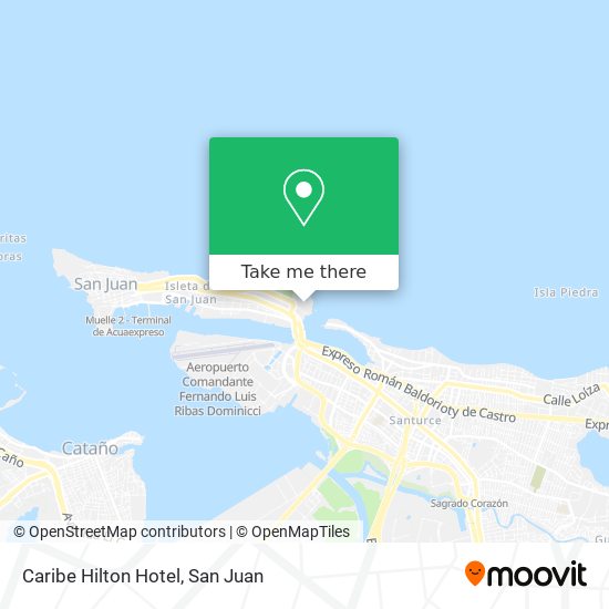 Caribe Hilton Hotel map