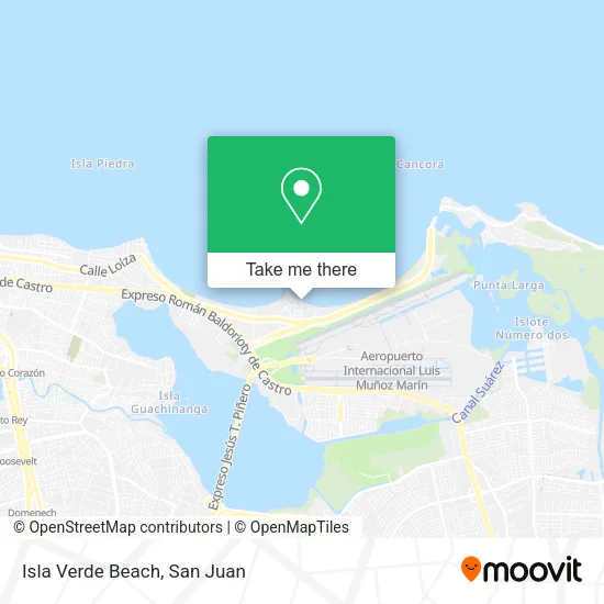 Isla Verde Beach map