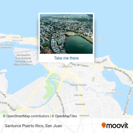 Santurce Puerto Rico map