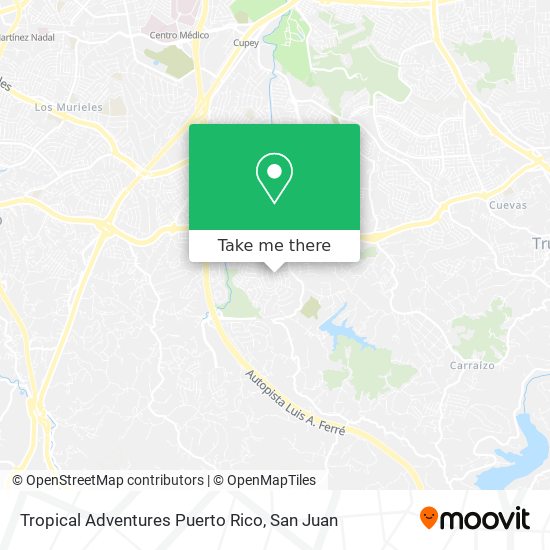 Tropical Adventures Puerto Rico map