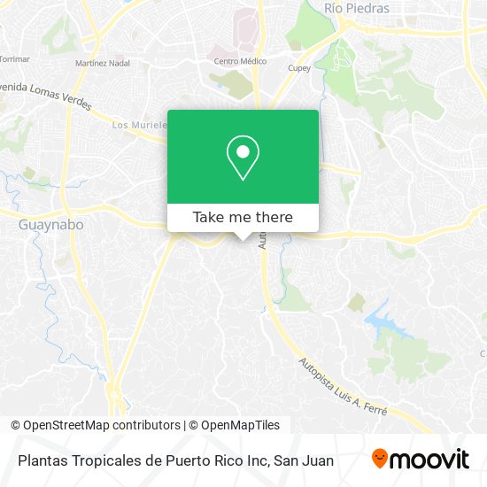 Plantas Tropicales de Puerto Rico Inc map