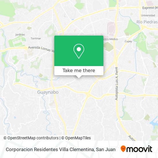 Corporacion Residentes Villa Clementina map