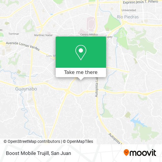 Boost Mobile Trujill map