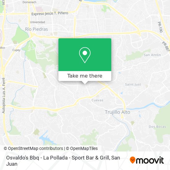 Osvaldo's Bbq - La Pollada - Sport Bar & Grill map