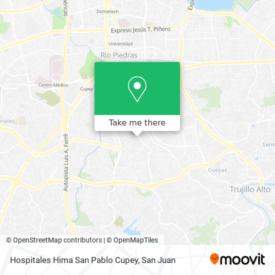 Hospitales Hima San Pablo Cupey map