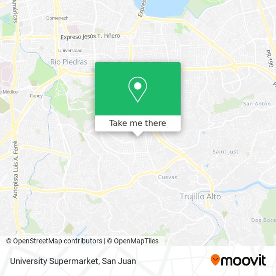 Mapa de University Supermarket