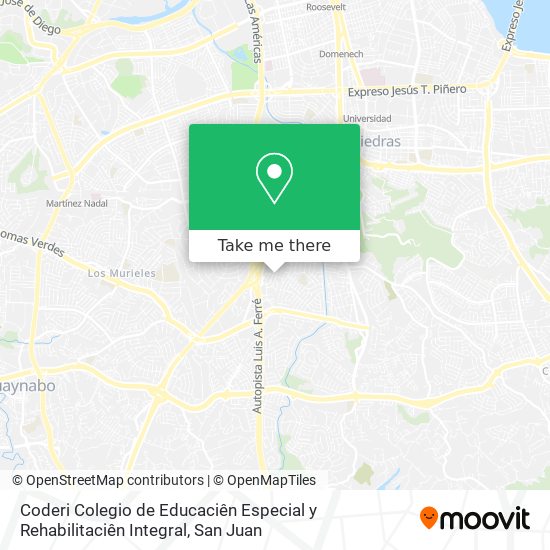 Mapa de Coderi Colegio de Educaciên Especial y Rehabilitaciên Integral