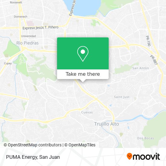 Mapa de PUMA Energy