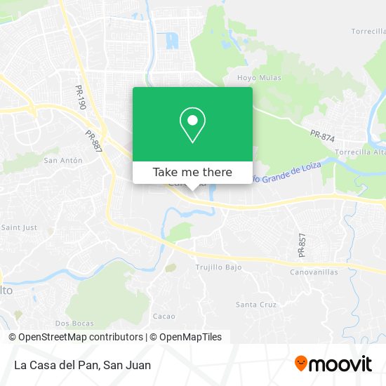 Mapa de La Casa del Pan