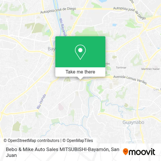 Bebo & Mike Auto Sales MITSUBISHI-Bayamón map