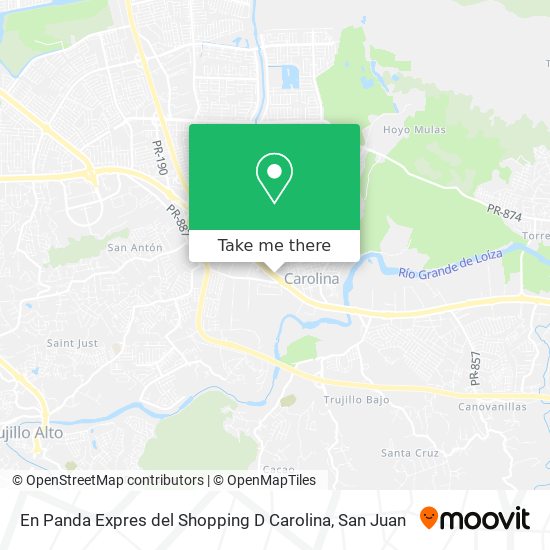 Mapa de En Panda Expres del Shopping D Carolina