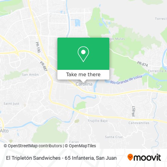 El Tripletón Sandwiches - 65 Infanteria map