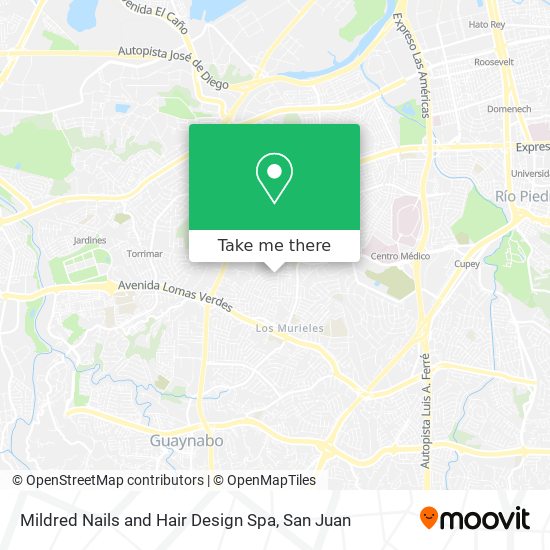 Mildred Nails and Hair Design Spa map