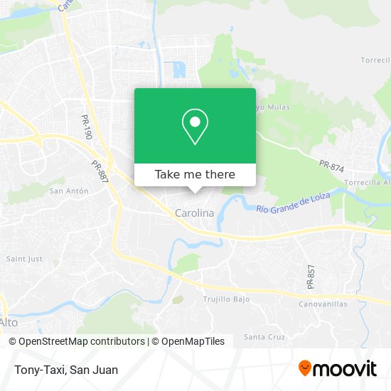 Tony-Taxi map