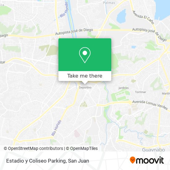 Estadio y Coliseo Parking map