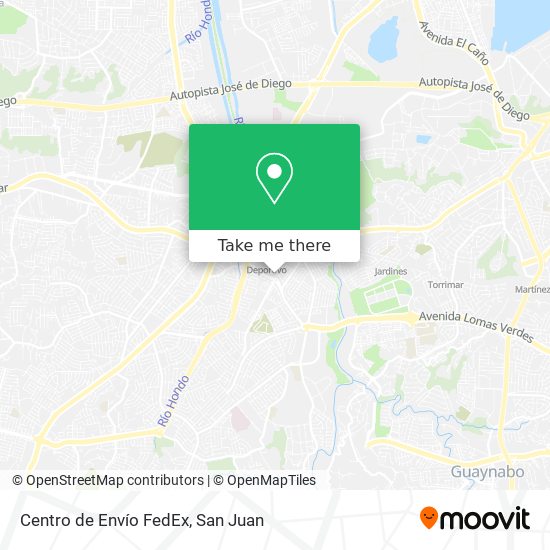 Mapa de Centro de Envío FedEx