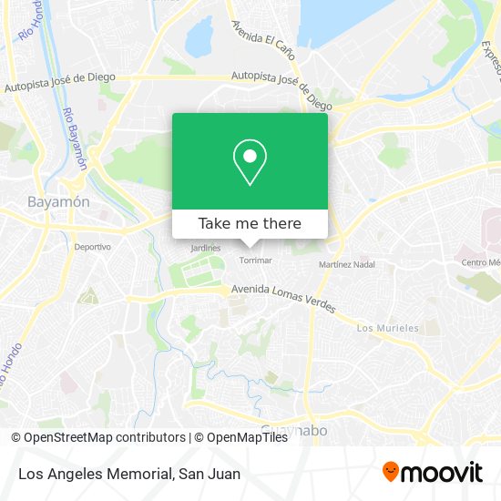 Los Angeles Memorial map
