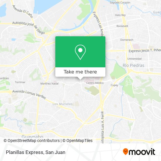 Planillas Express map