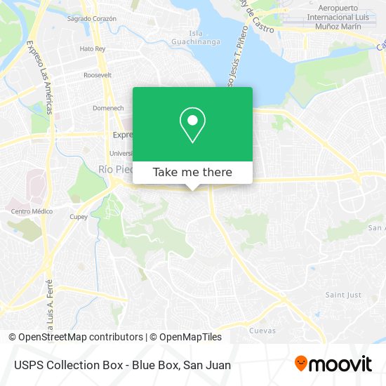 Mapa de USPS Collection Box - Blue Box