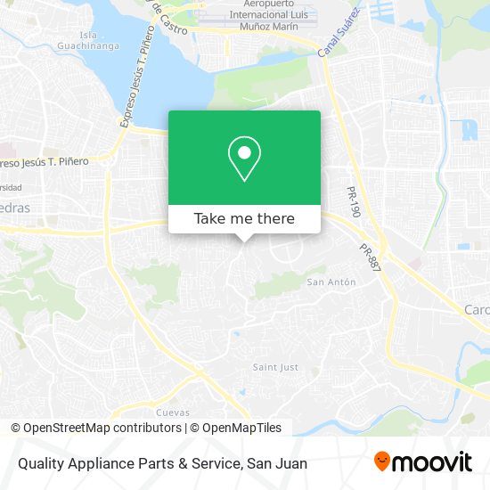 Quality Appliance Parts & Service map