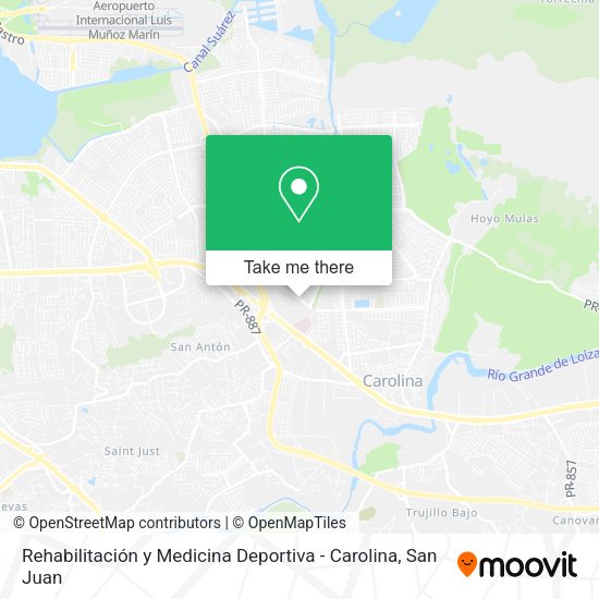 Rehabilitación y Medicina Deportiva - Carolina map