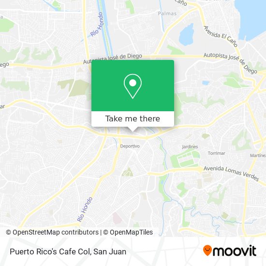 Puerto Rico's Cafe Col map