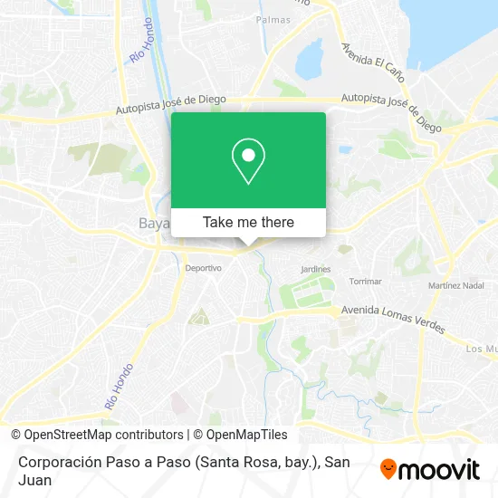 Mapa de Corporación Paso a Paso (Santa Rosa, bay.)