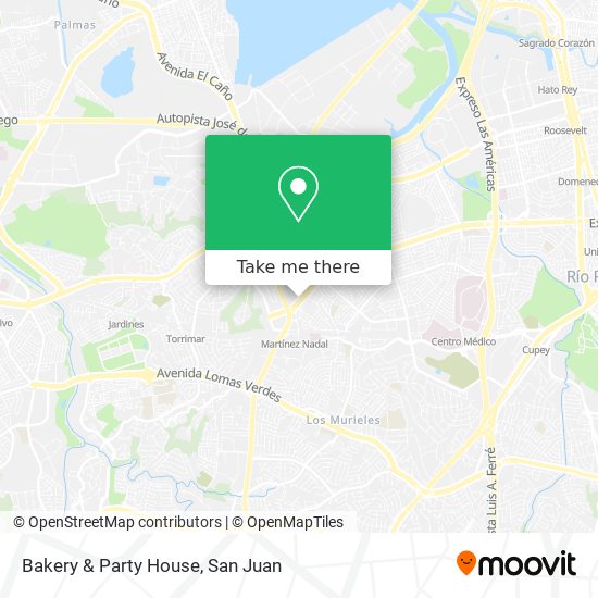 Bakery & Party House map