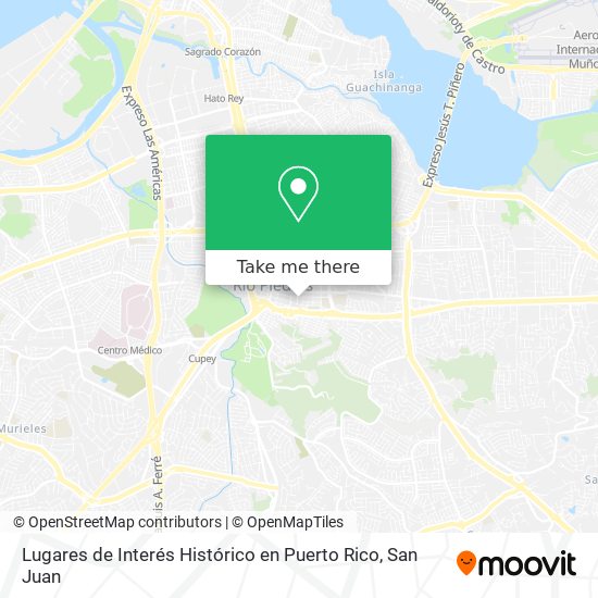 Lugares de Interés Histórico en Puerto Rico map