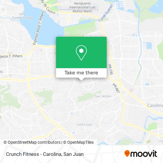 Crunch Fitness - Carolina map