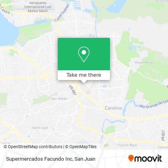 Supermercados Facundo Inc map