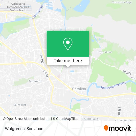 Mapa de Walgreens