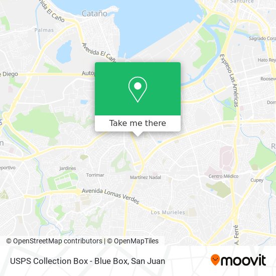 USPS Collection Box - Blue Box map