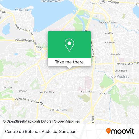 Mapa de Centro de Baterias Acdelco