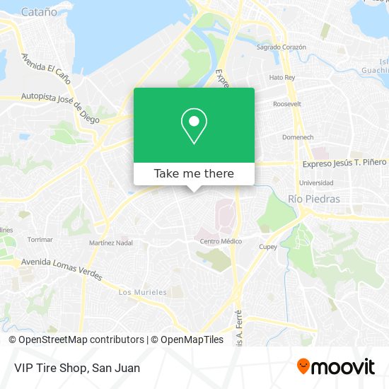 Mapa de VIP Tire Shop