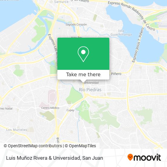 Luis Muñoz Rivera & Universidad map