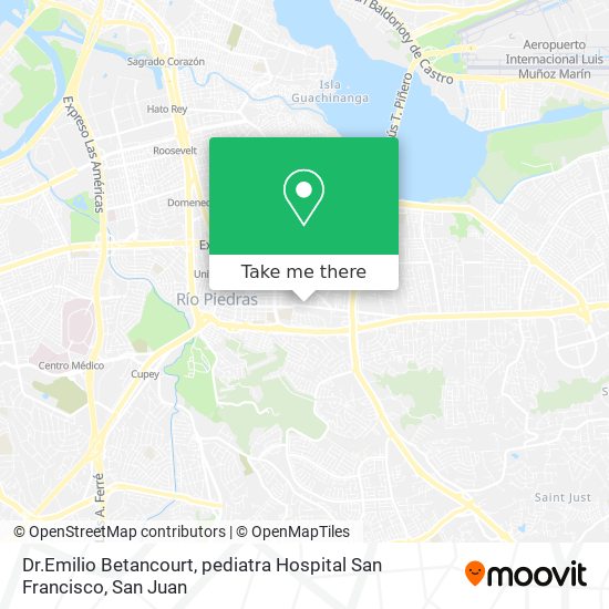 Dr.Emilio Betancourt, pediatra Hospital San Francisco map