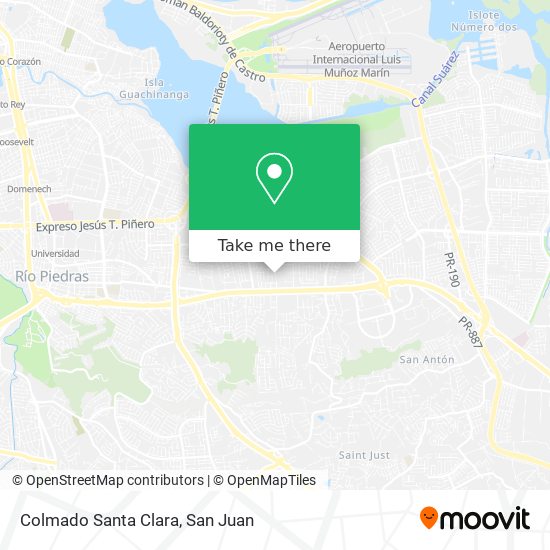 Colmado Santa Clara map