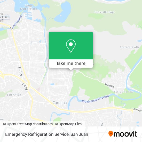 Emergency Refrigeration Service map